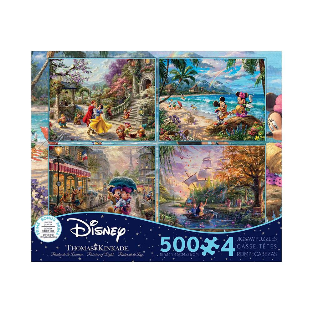 Thomas Kinkade Disney - Multipack Series 3 - 4 in 1 Puzzles - 4 x 500