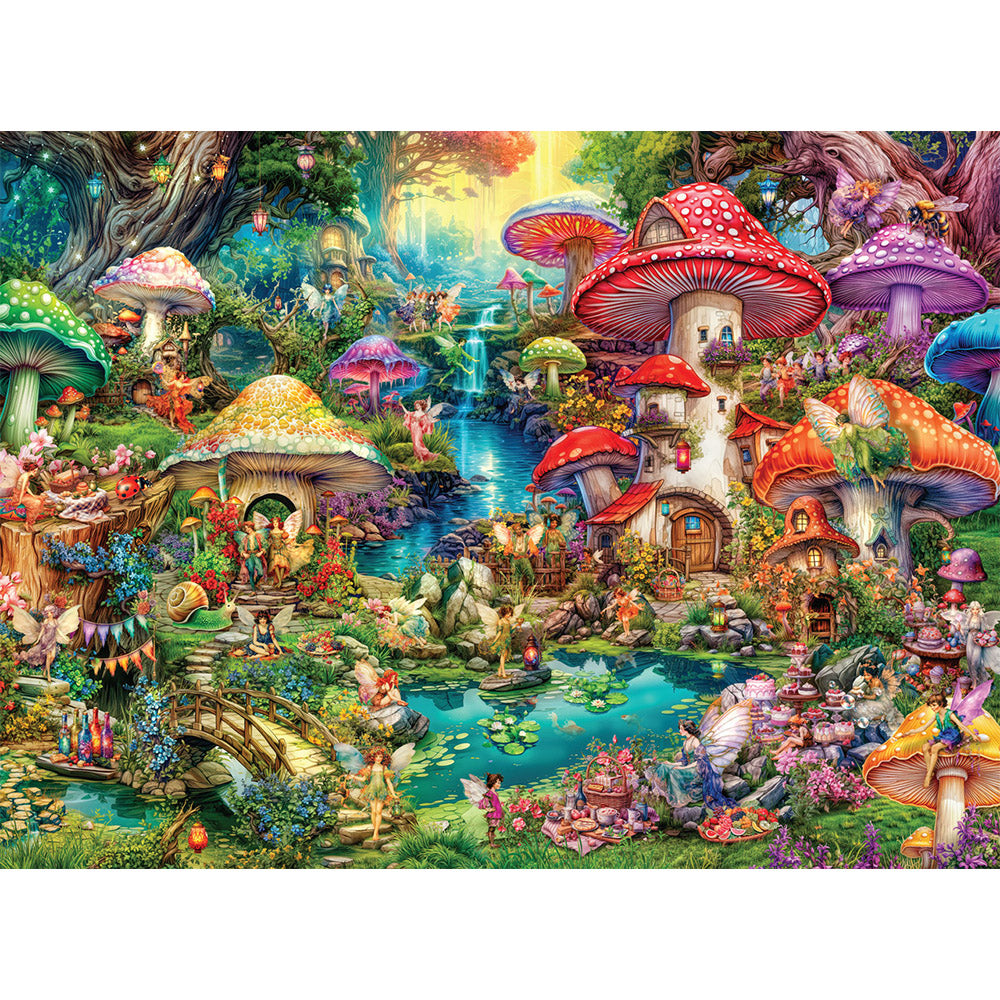 Buffalo 1000pc Puzzle - Aimee Stewart - Merry Mushroom Village Picnic Secondary image