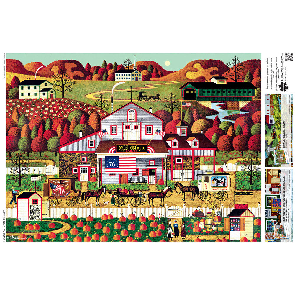 Buffalo 1000pc Puzzle - Charles Wysocki - Autumn Farms