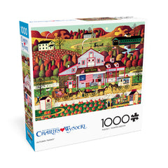Buffalo 1000pc Puzzle - Charles Wysocki - Autumn Farms