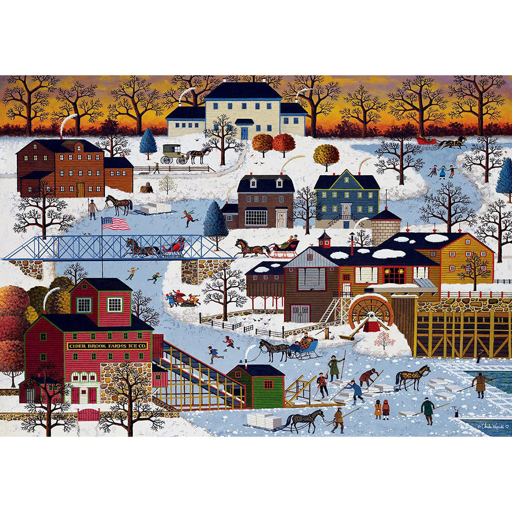 Buffalo 1000pc Puzzle - Charles Wysocki - Cider Brook Farms Secondary image