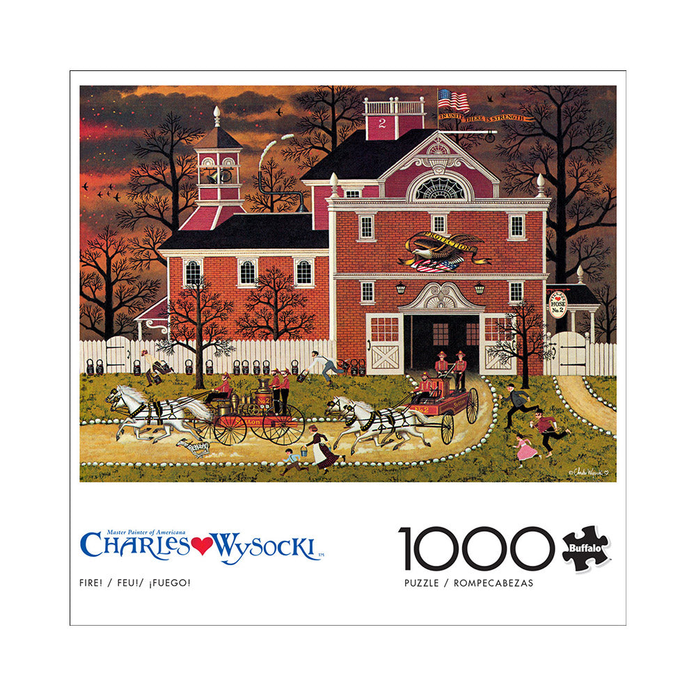 Buffalo 1000pc Puzzle - Charles Wysocki - Fire!