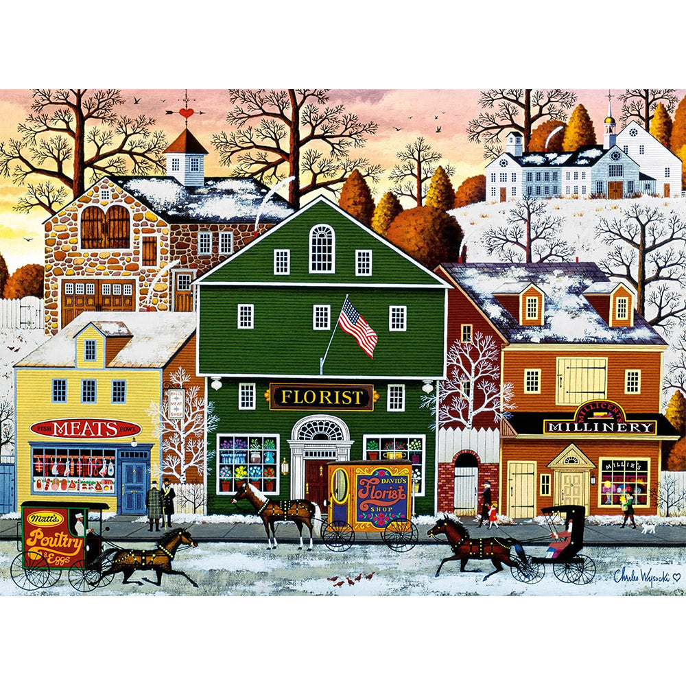 Buffalo 1000pc Puzzle - Charles Wysocki - Meats, Flowers, Hats