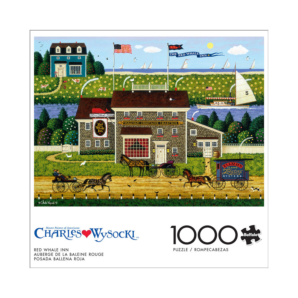 Buffalo 1000pc Puzzle - Charles Wysocki - Red Whale Inn Main image