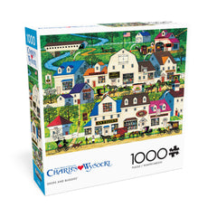 Buffalo 1000pc Puzzle - Charles Wysocki - Shops and Buggies
