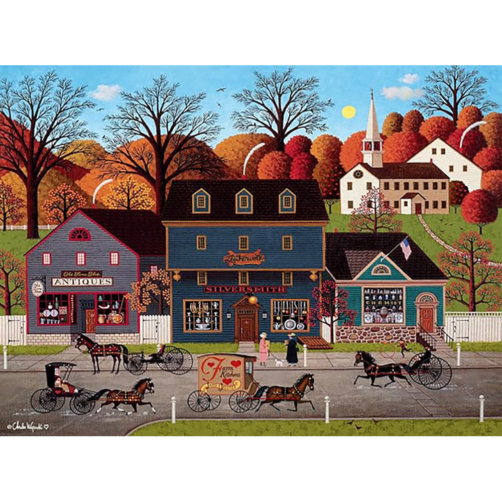 Buffalo 1000pc Puzzle - Charles Wysocki - Valley Farm Street Secondary image