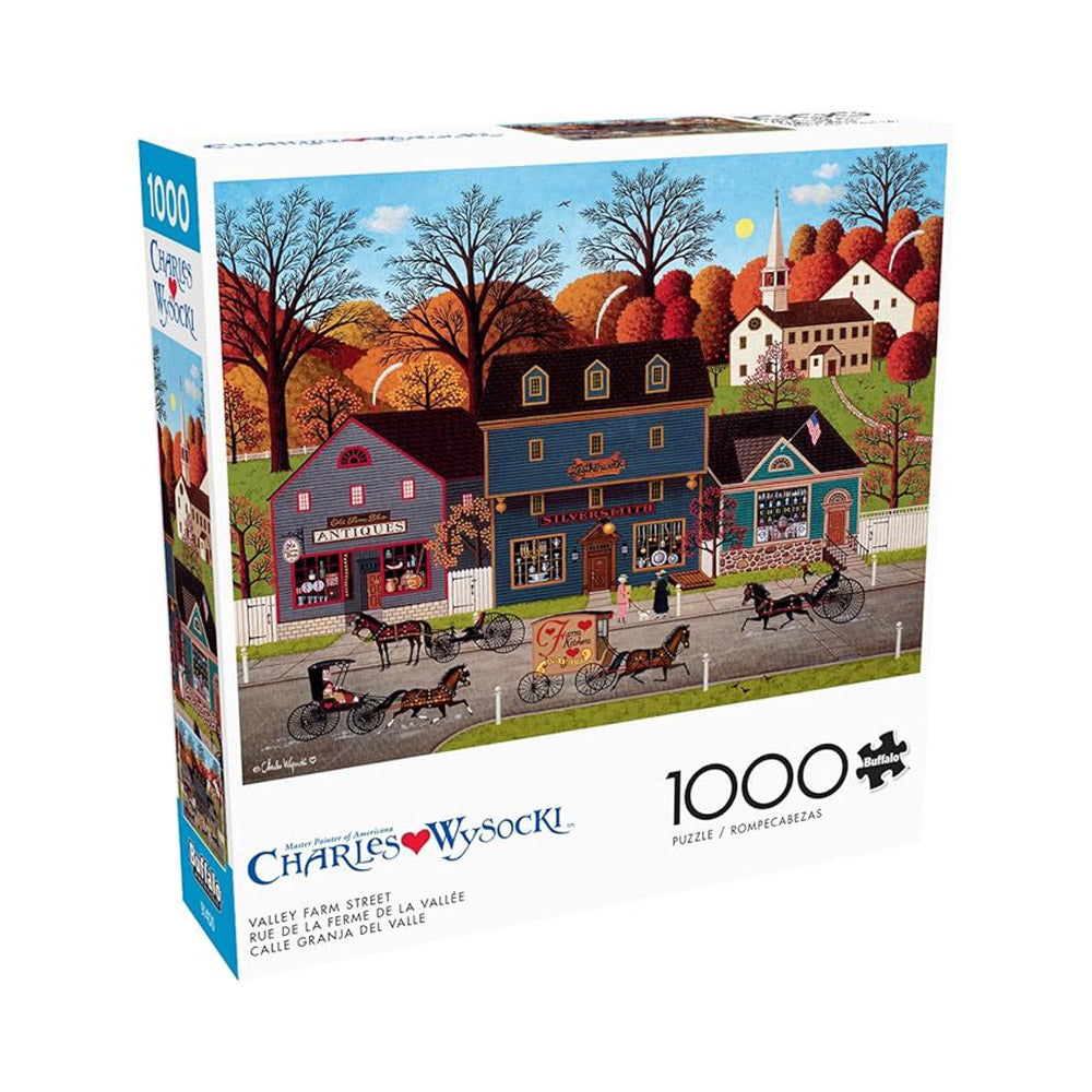 Buffalo 1000pc Puzzle - Charles Wysocki - Valley Farm Street