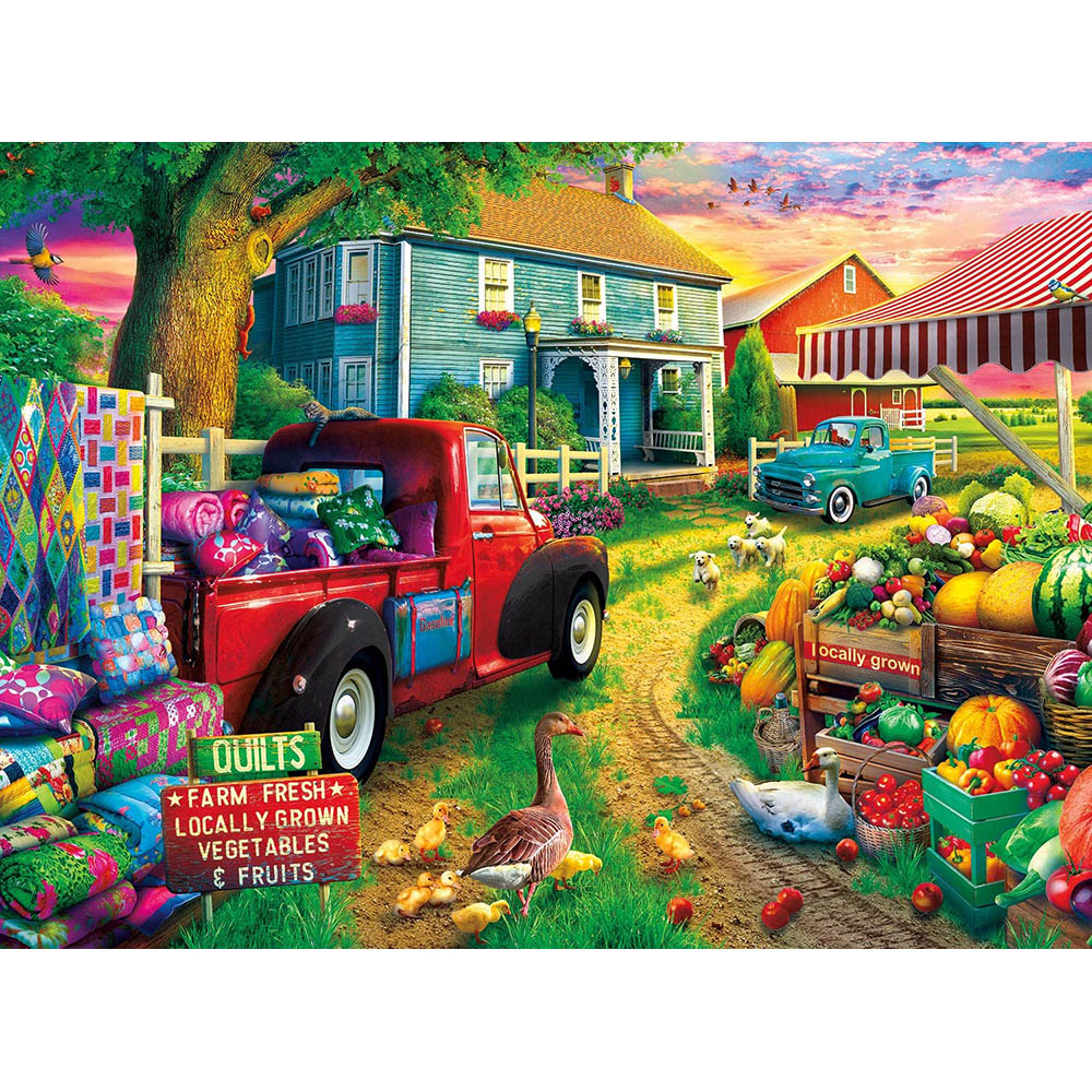 Buffalo 1000pc Puzzle - Country Life - Quilt Farm Secondary image