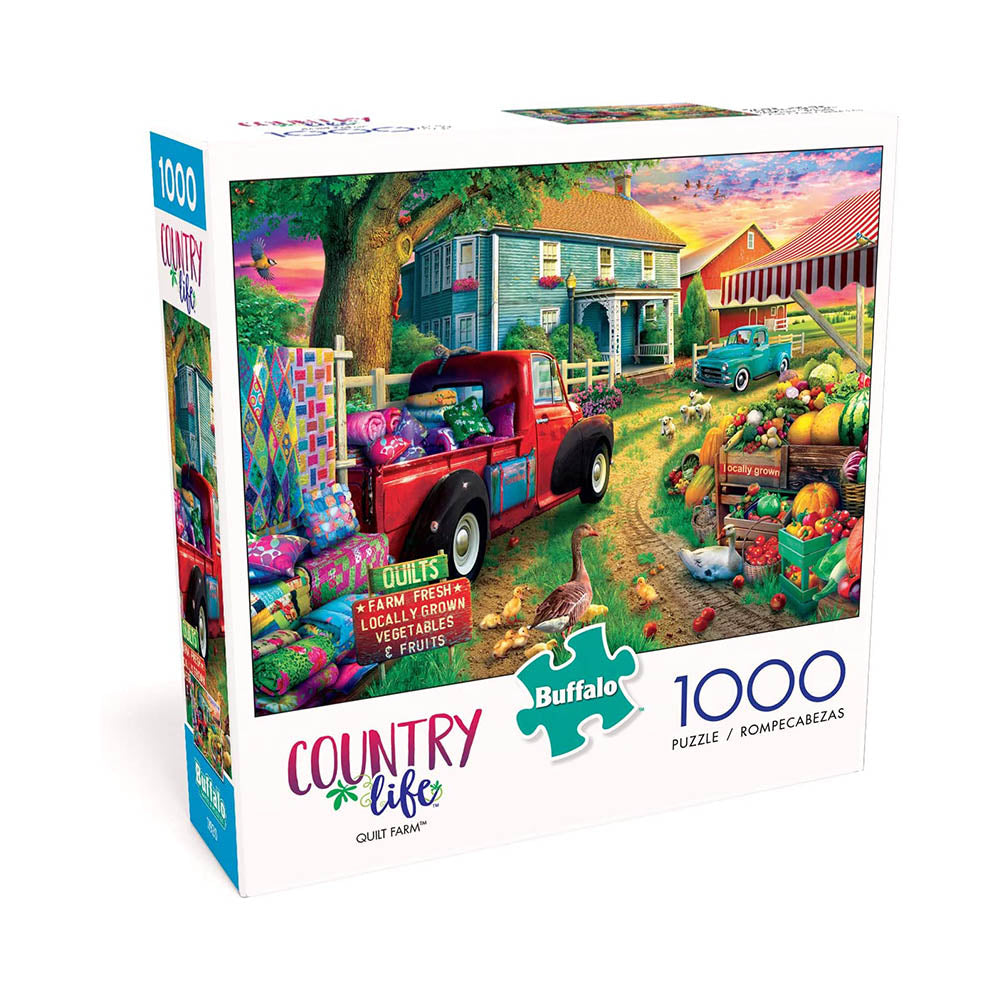 Buffalo 1000pc Puzzle - Country Life - Quilt Farm