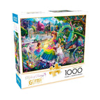 Buffalo 1000pc Puzzle - Flights of Fantasy Glitter Edition - Dragon's Garden