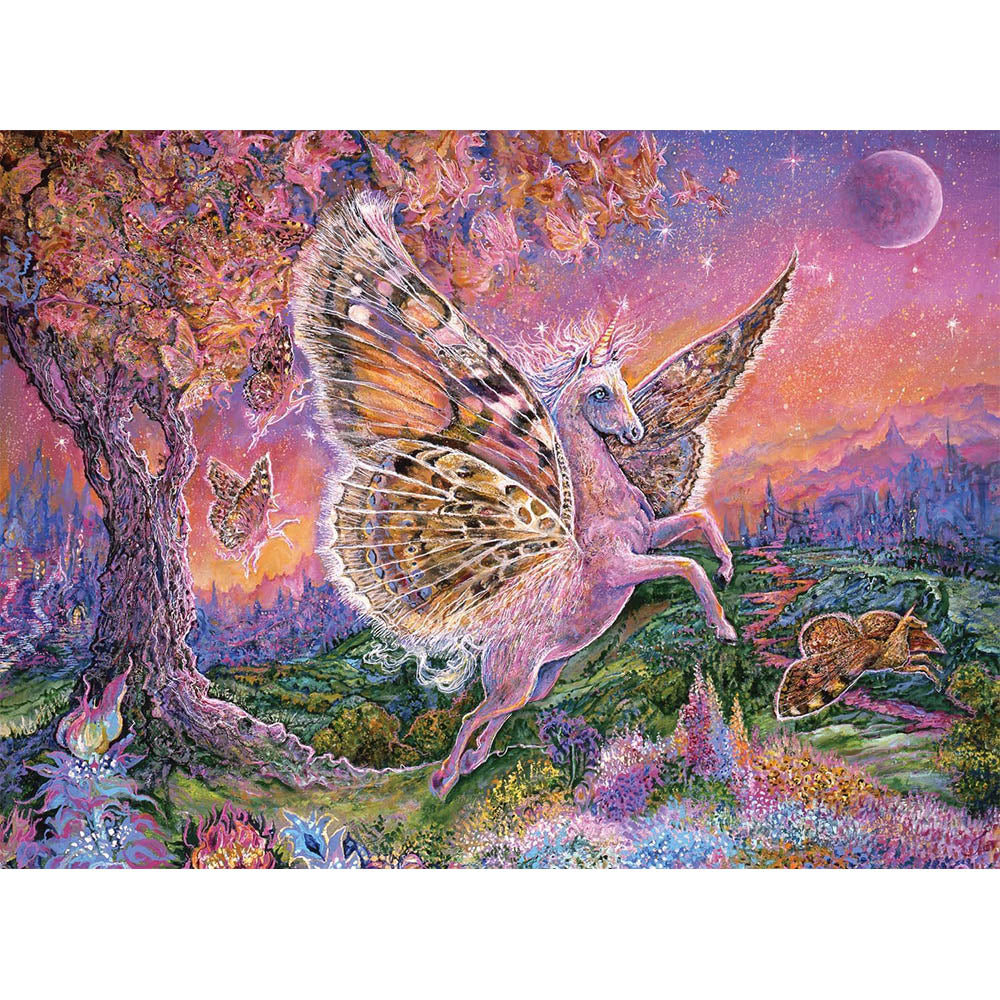 Buffalo 1000pc Puzzle - Josephine Wall Glitter Edition - Fluttercorn Dreamscape