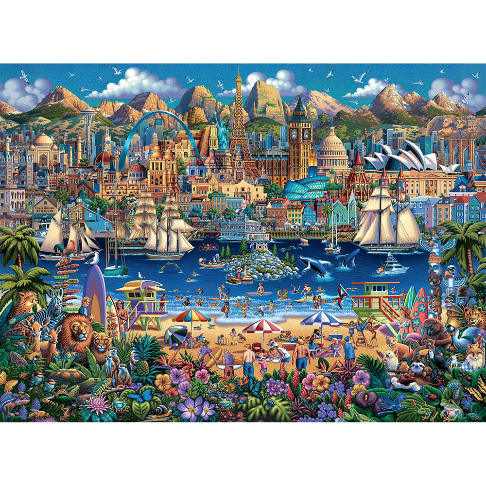 Dowdle 1000pc Puzzle - World Pieces