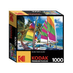 Kodak 1000pc Puzzle - Colorful Sailboats on a Beach