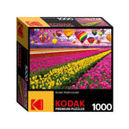 Kodak 1000pc Puzzle - Sunset Balloons Over Tulip Field