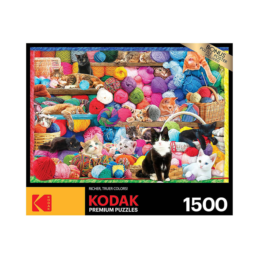 Kodak 1500pc Puzzle - Cats and Yarn