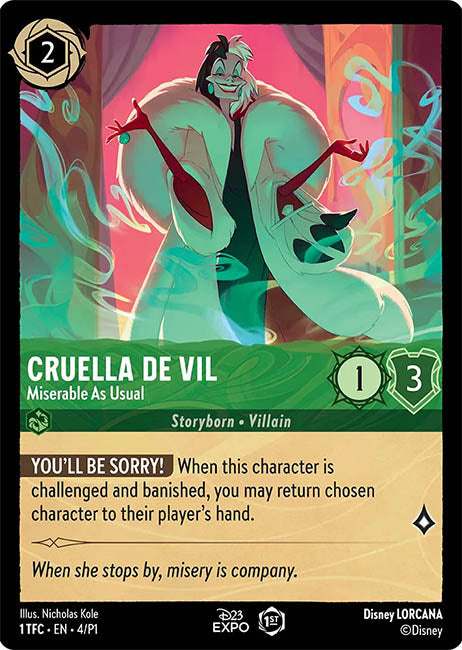 Lorcana D23 - Cruella De Vil: Miserable As Usual