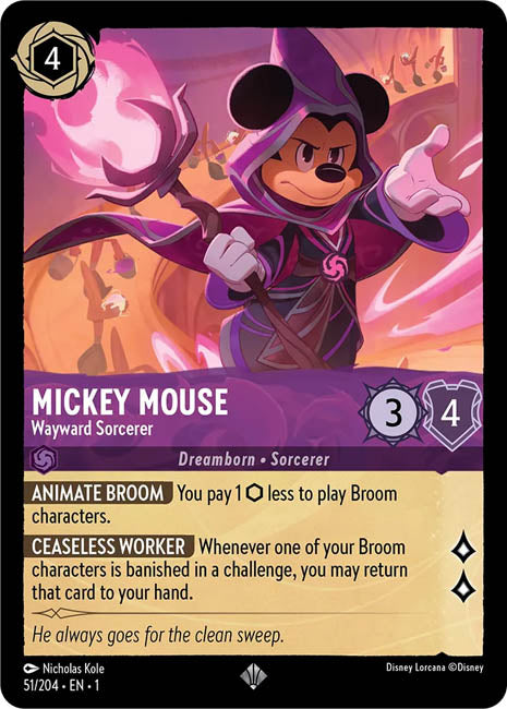 Lorcana TFC - Mickey Mouse: Wayward Sorcerer Main image