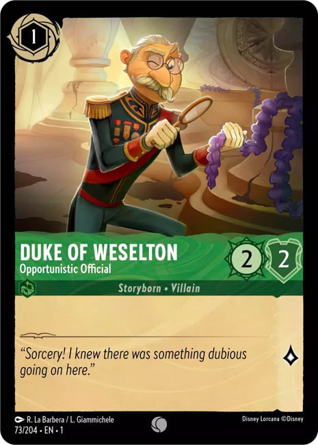Lorcana TFC - Duke of Weselton: Opportunistic Official Main image