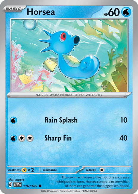 Pokemon TCG - Horsea - MEW