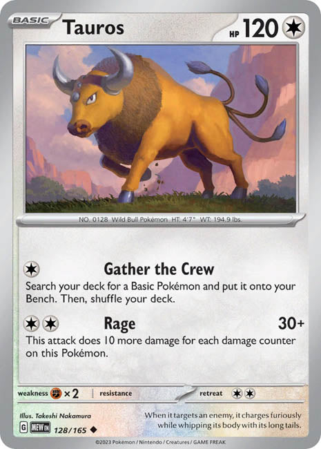 Pokemon TCG - Tauros - MEW