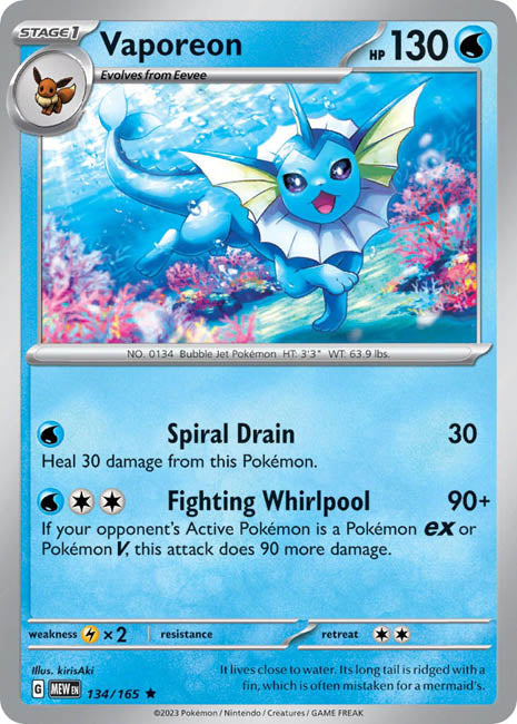Pokemon TCG - Vaporeon - MEW