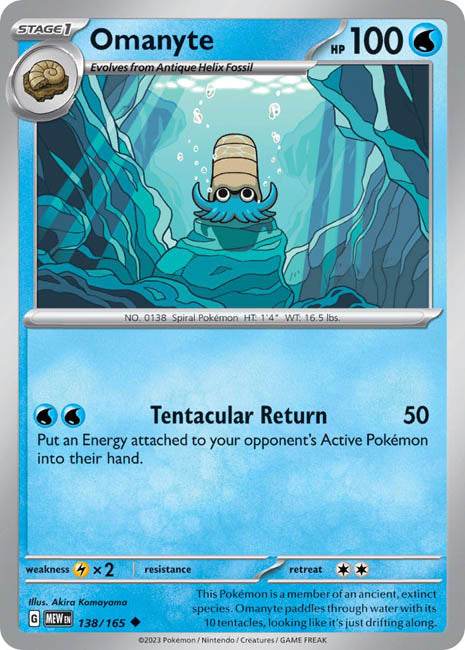 Pokemon TCG - Omanyte - MEW