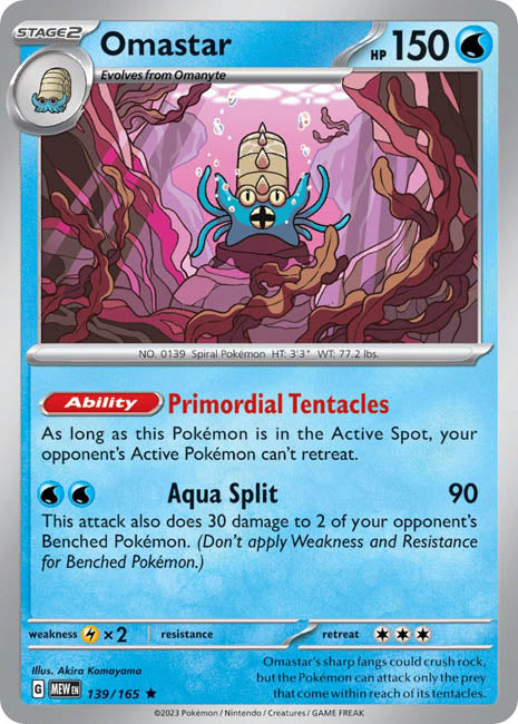 Pokemon TCG - Omastar - MEW