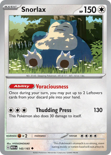 Pokemon TCG - Snorlax - MEW