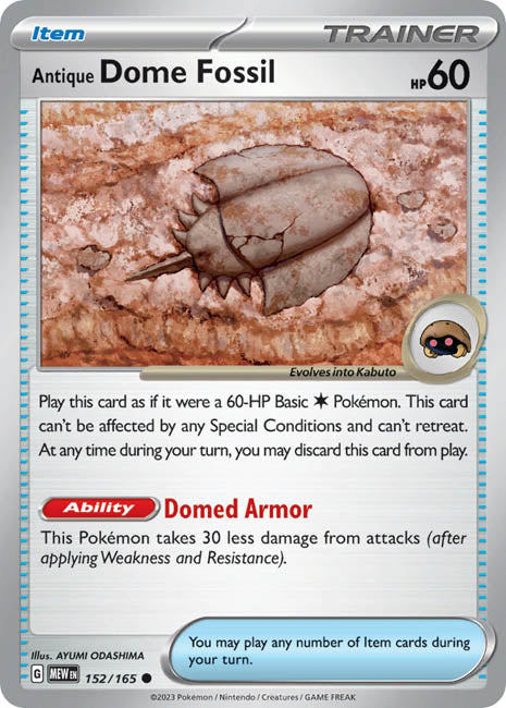 Pokemon TCG - Antique Dome Fossil - MEW