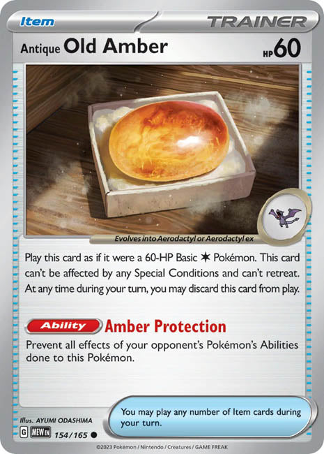 Pokemon TCG - Antique Old Amber - MEW