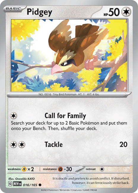 Pokemon TCG - Pidgey - MEW