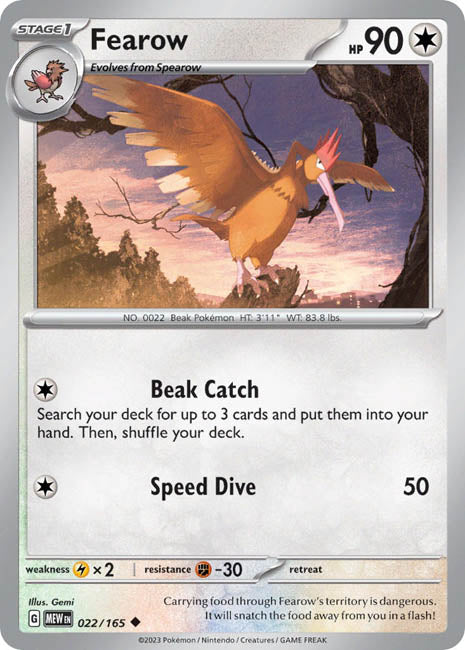 Pokemon TCG - Fearow - MEW