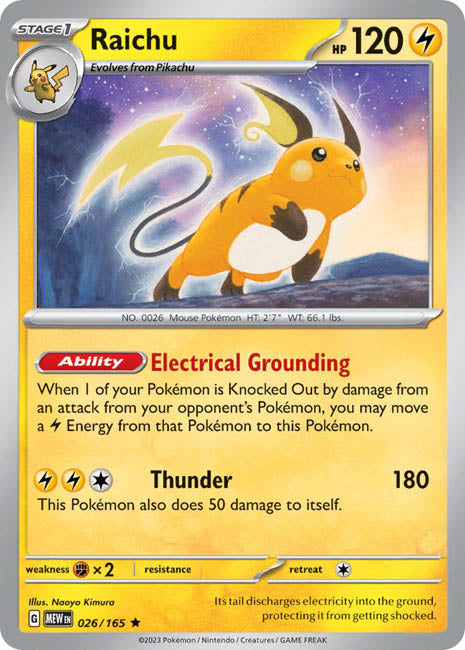 Pokemon TCG - Raichu - MEW Main image