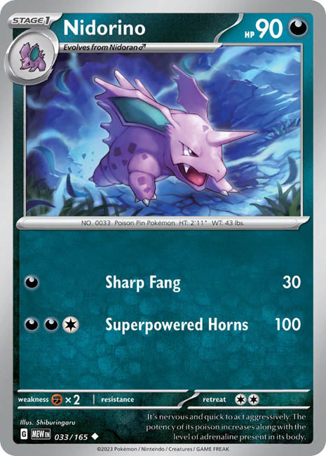 Pokemon TCG - Nidorino - MEW