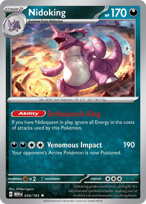Pokemon TCG - Nidoking - MEW