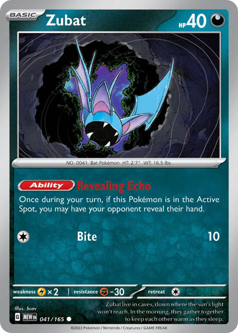 Pokemon TCG - Zubat - MEW