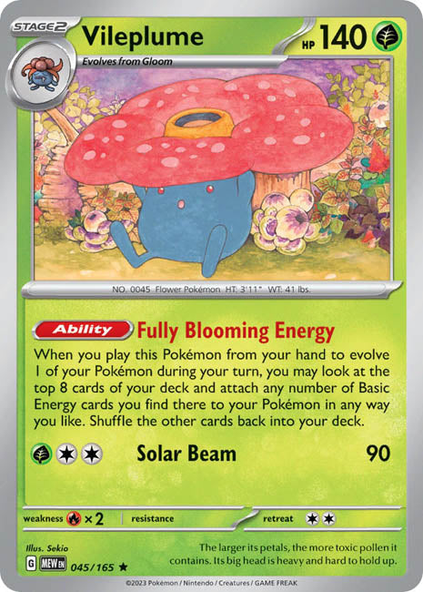 Pokemon TCG - Vileplume - MEW