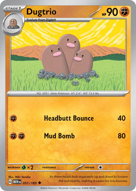 Pokemon TCG - Dugtrio - MEW