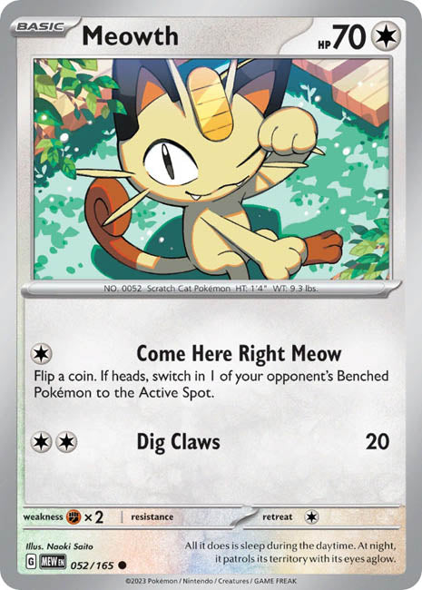 Pokemon TCG - Meowth - MEW