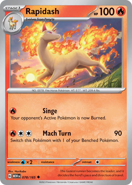 Pokemon TCG - Rapidash - MEW
