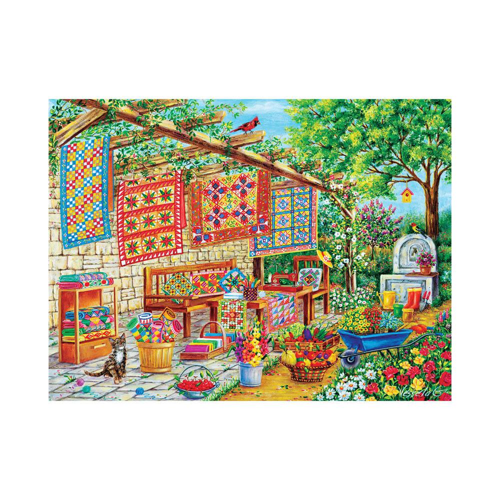 Bits and Pieces 1000pc Puzzle - Summertime and the Quilting is Easy-TCG Nerd Main image