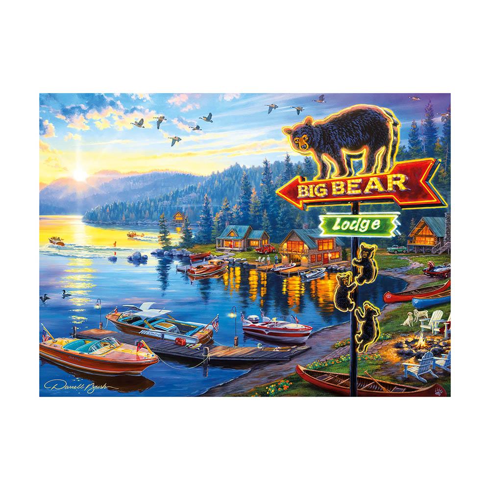 Buffalo 1000pc Puzzle - Darrell Bush - Big Bear Lodge Secondary image