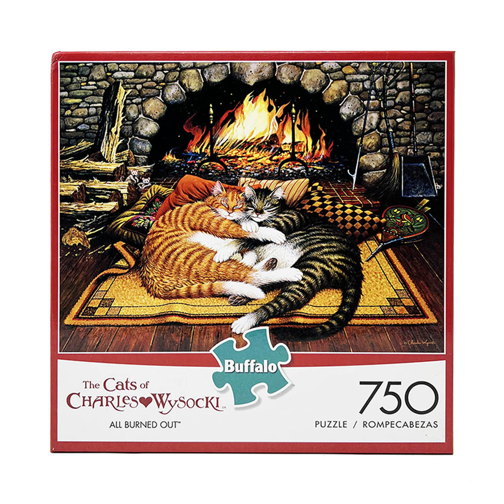 Buffalo 750pc Puzzle - The Cats of Charles Wysocki - All Burned Out Main image