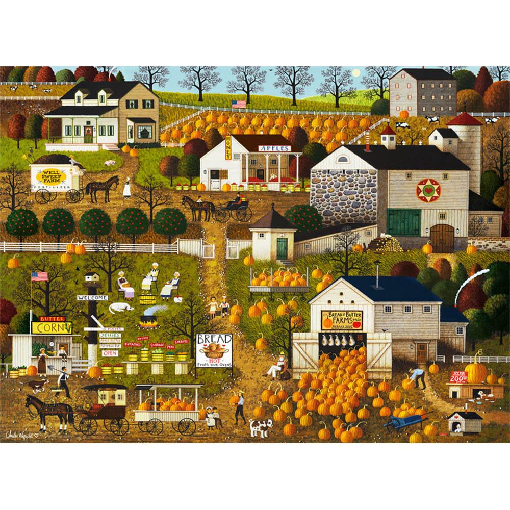 Buffalo 1000pc Puzzle - Charles Wysocki - Bread and Butter Farms Secondary image