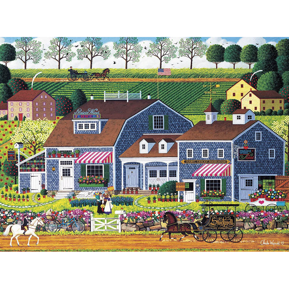 Buffalo 1000pc Puzzle - Charles Wysocki - Prairie Wind Flowers Secondary image