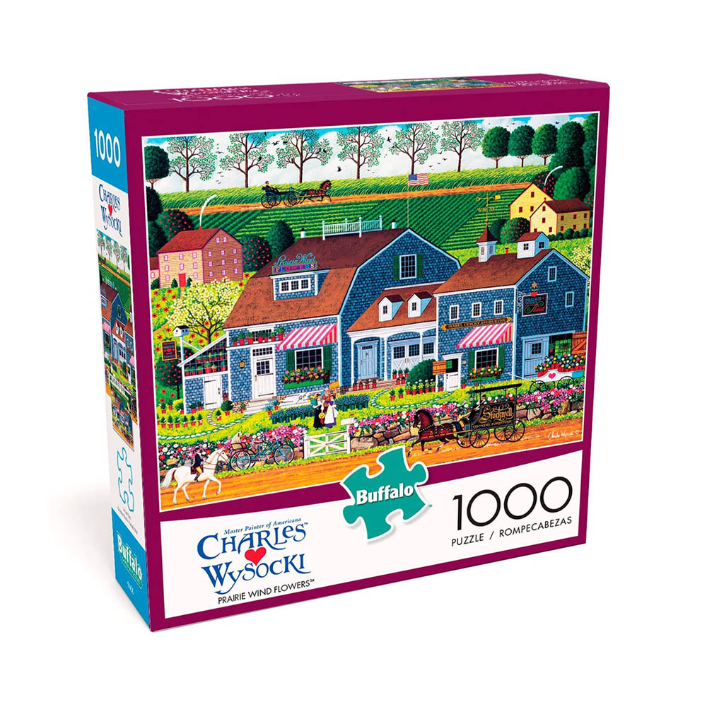 Buffalo 1000pc Puzzle - Charles Wysocki - Prairie Wind Flowers-TCG Nerd