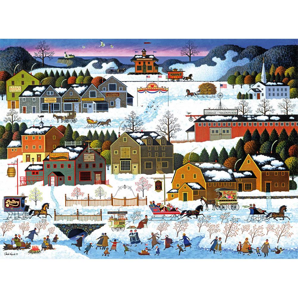 Buffalo 1000pc Puzzle - Charles Wysocki - Hickory Haven Canal Secondary image
