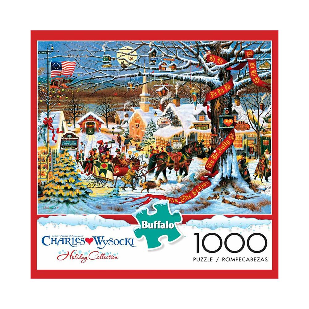 Buffalo 1000pc Puzzle - Charles Wysocki - Small Town Christmas-TCG Nerd Main image