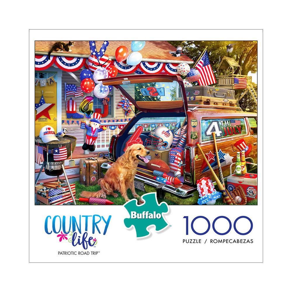Buffalo 1000pc Puzzle - Country Life - Patriotic Road Trip-TCG Nerd Main image