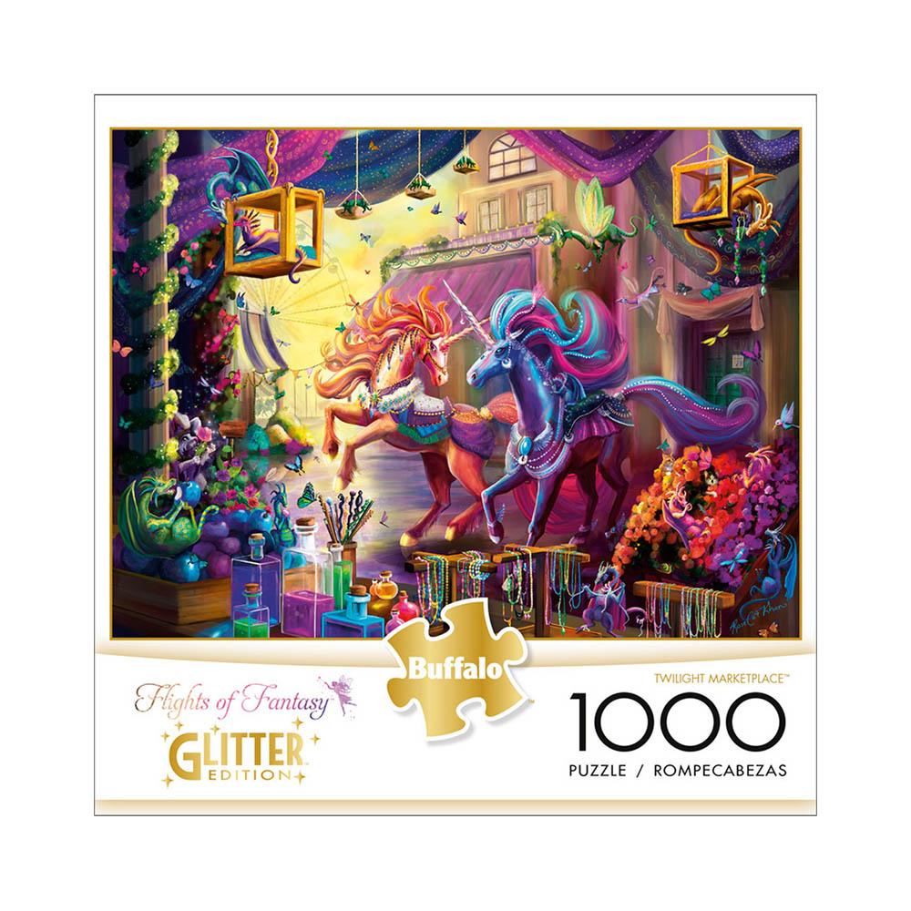 Buffalo 1000pc Puzzle - Flights of Fantasy - Glitter Edition - Twilight Marketplace-TCG Nerd Main image